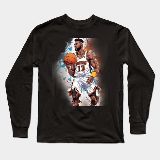 basketball star Long Sleeve T-Shirt by animegirlnft